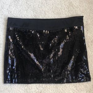 Black sequin mini skirt! Great condition